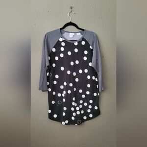 Grey, black and White Tunic Top